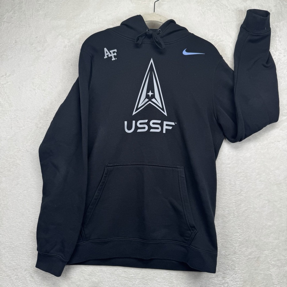Air Force Falcons Nike Space Force Rivalry Hoodie Mens S Black USSF Fleece